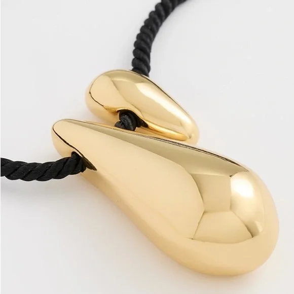 {{madewell}} Double Droplet Pendant Necklace - Picture 3 of 6